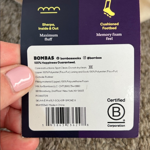 NWT Bombas Sunday Slippers. Comfort. Cozy. Sherpa. Cushioned. Men’s 8.5/9 - Picture 7 of 7